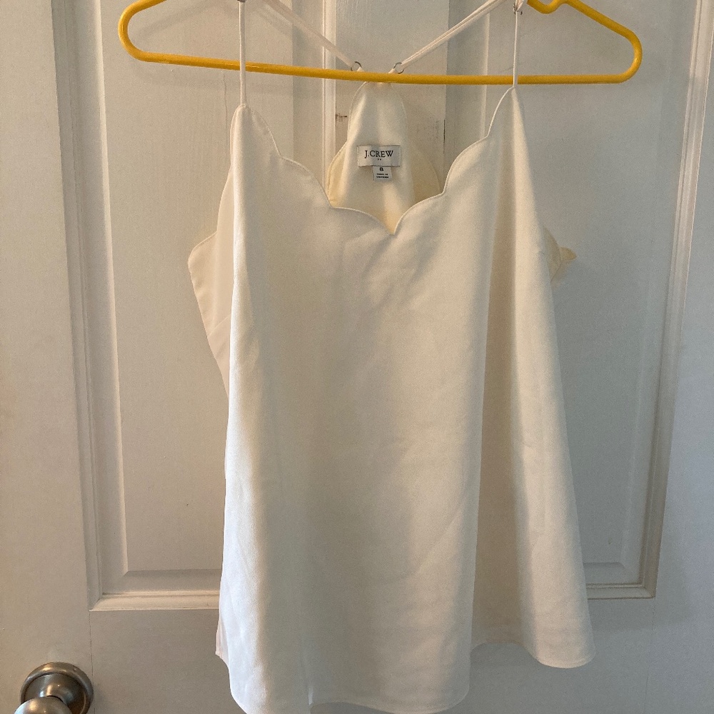 j crew scalloped top